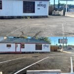Re-striping of a bicycle shop parking lot in Colorado Springs