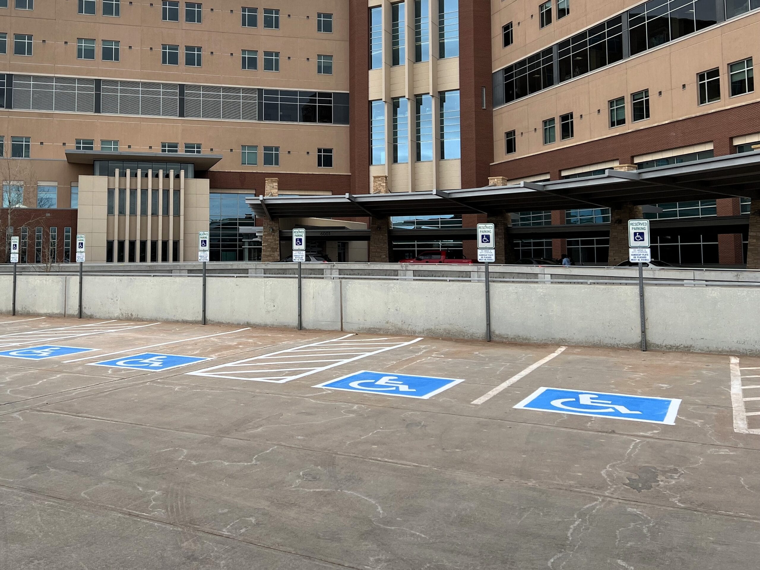 ADA striping on concrete
