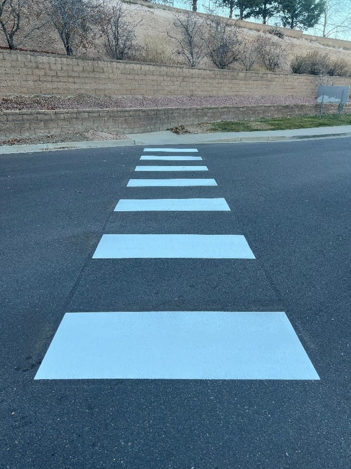 White crosswalk