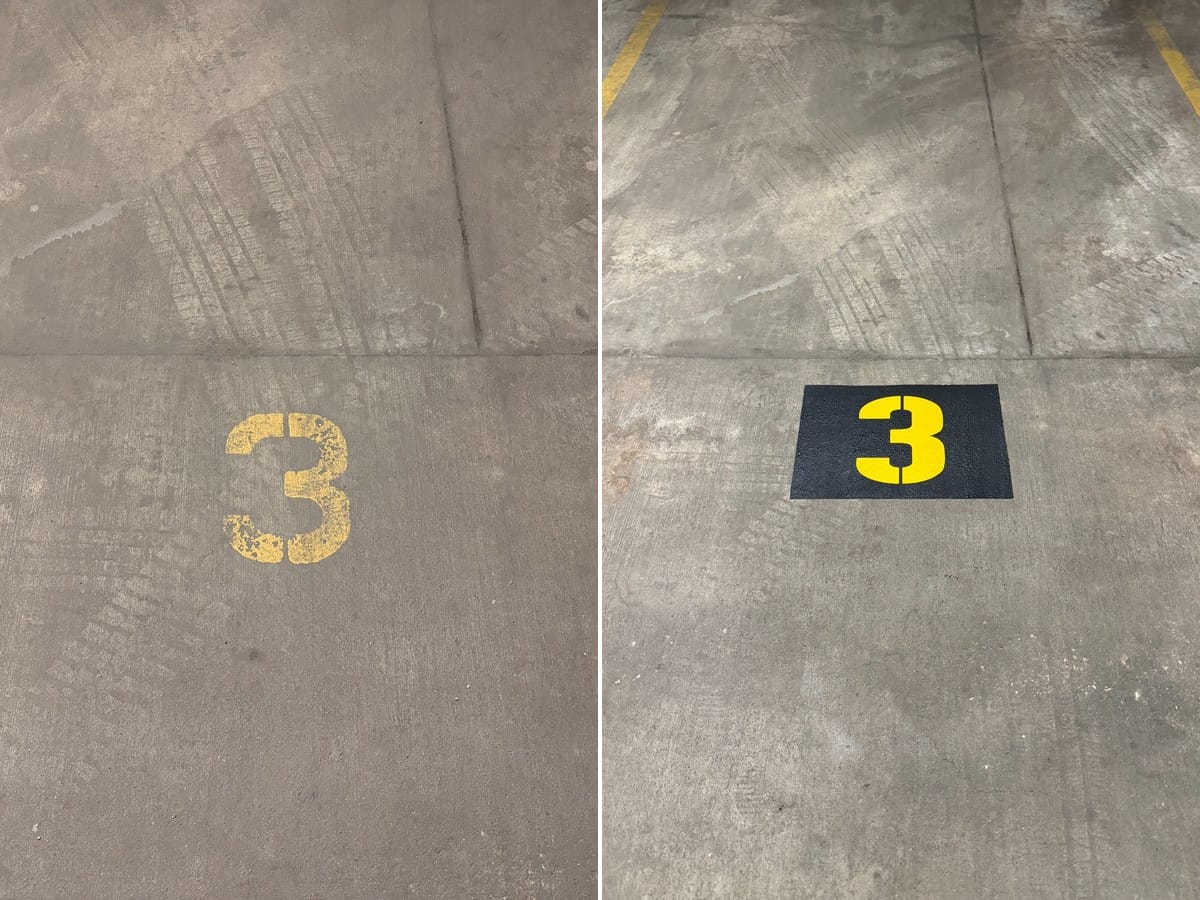 Before / After Numbered Stencil